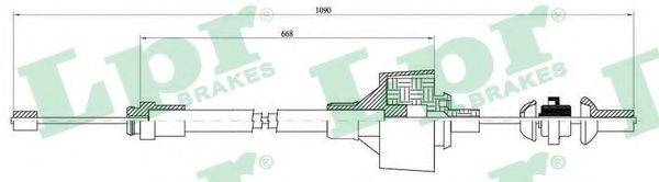 Трос, управління зчепленням LPR C0480C
