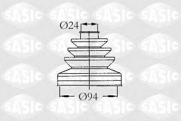 Комплект пильника, приводний вал SASIC 2873493