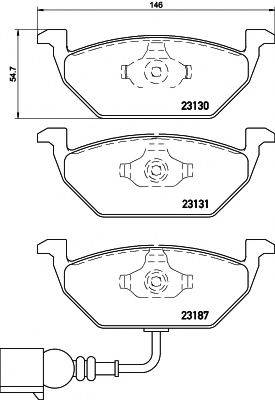 Комплект гальмівних колодок, дискове гальмо HELLA PAGID 8DB 355 008-551