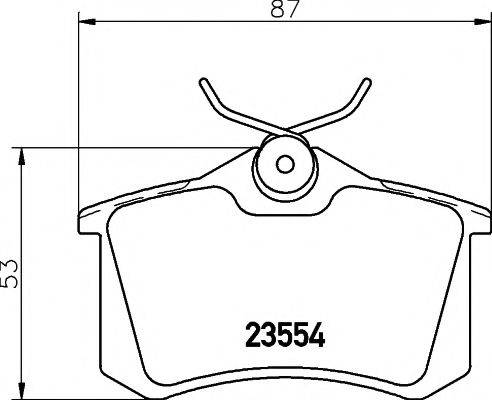 Комплект гальмівних колодок, дискове гальмо HELLA PAGID 8DB 355 017-711